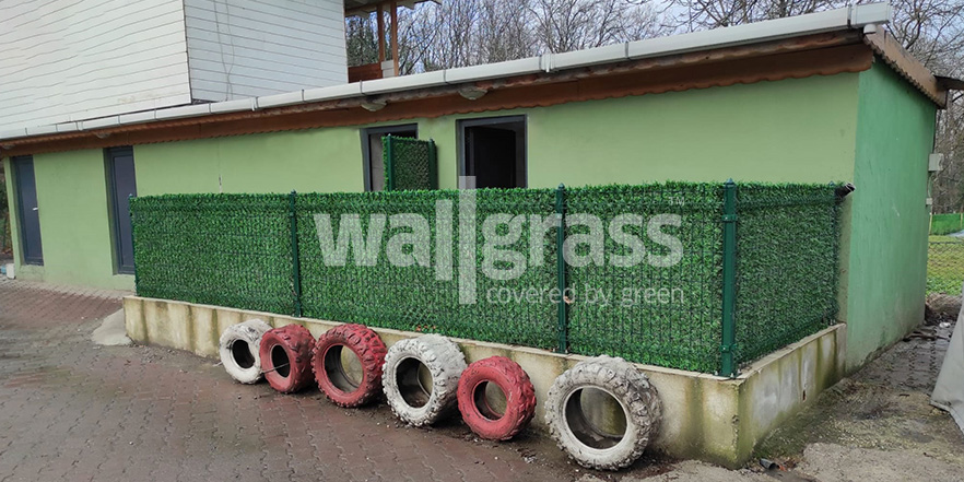 artificial grass fence panel