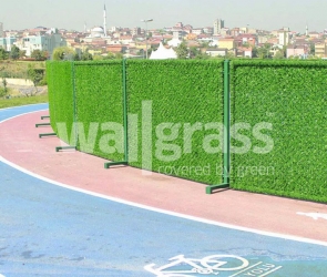 Grass Fence Panel Installation